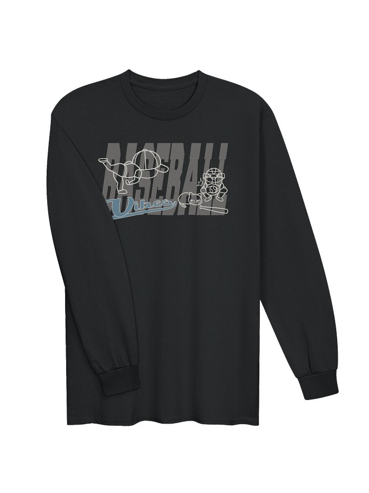 Baseball Cat (Baseball Vibes) - Unisex Adult Long Sleeve T-shirt product image (2)