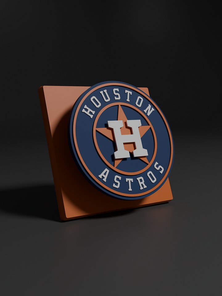 Houston Astros 3D Printed Floating Logo Sign (Digital File Only) product image (1)