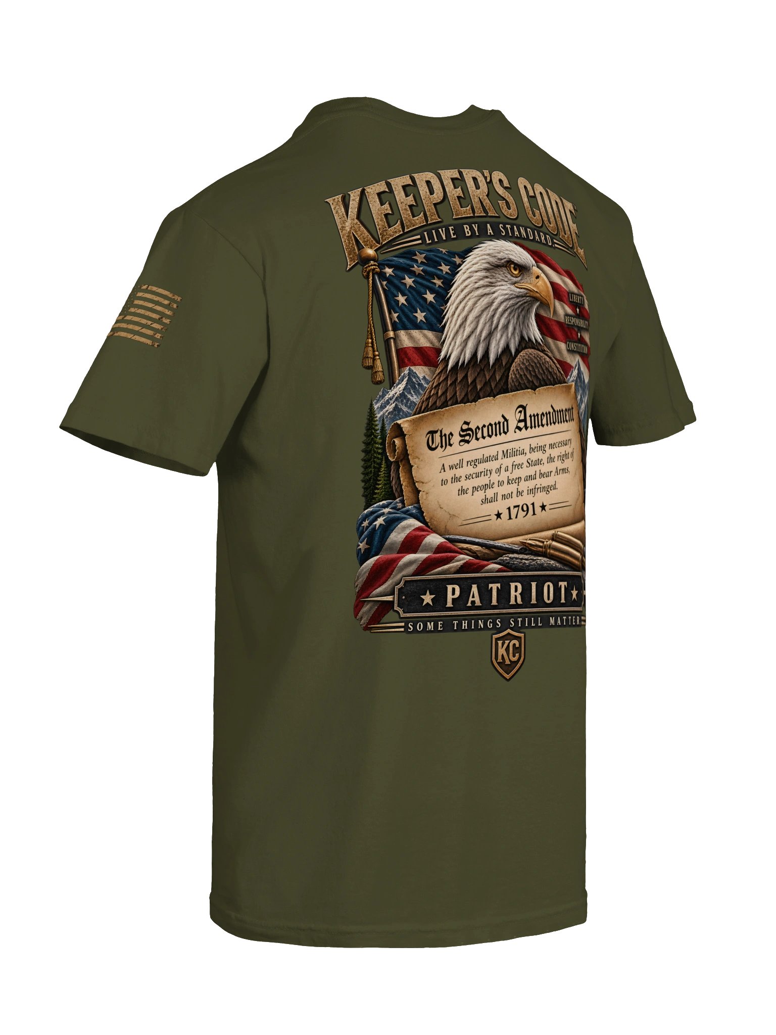 Keeper’s Code™ Men’s Second Amendment Eagle Patriotic T-Shirt product image (10)