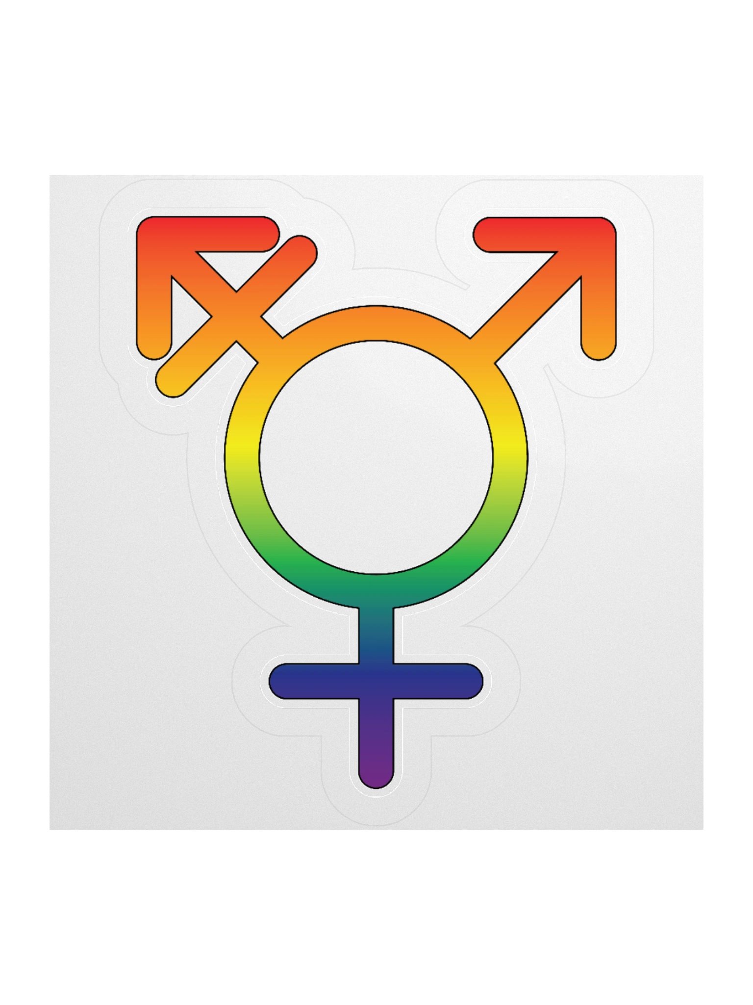 Rainbow Transgender Symbol Sticker product image (1)