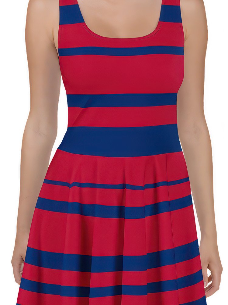 Blue & Red Stripe All-Over Dress product image (2)