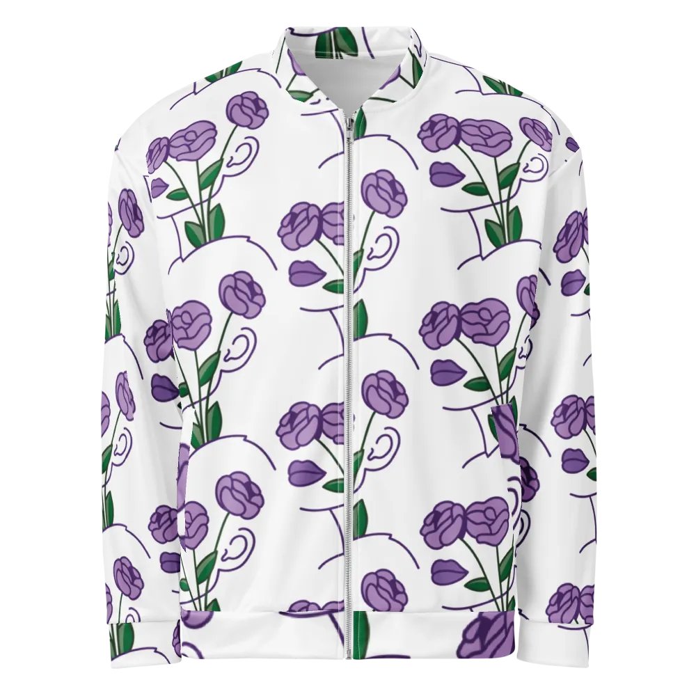 Purple Petals Bomber Jacket product image (2)