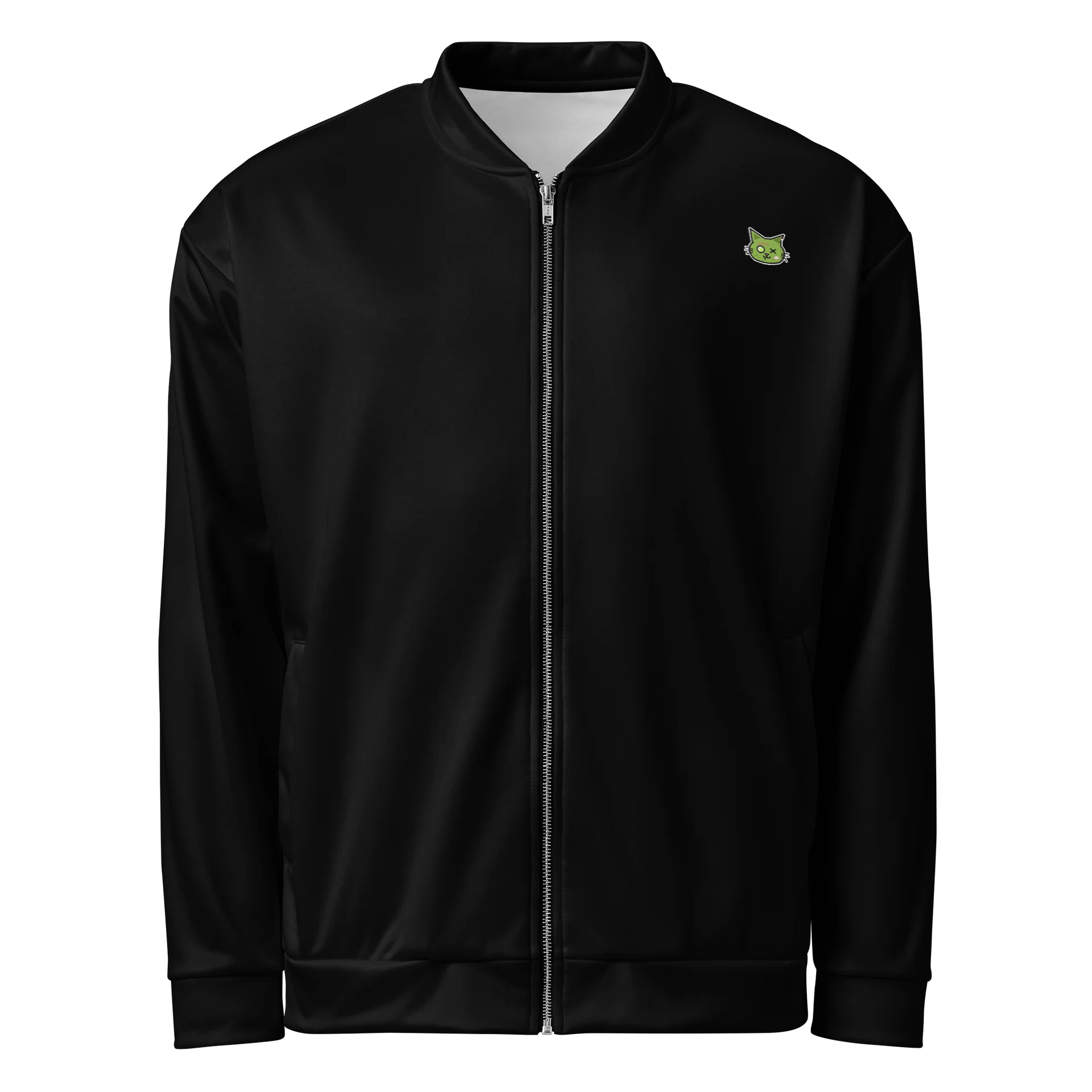 zombie.cat Logo Black Bomber Jacket product image (1)