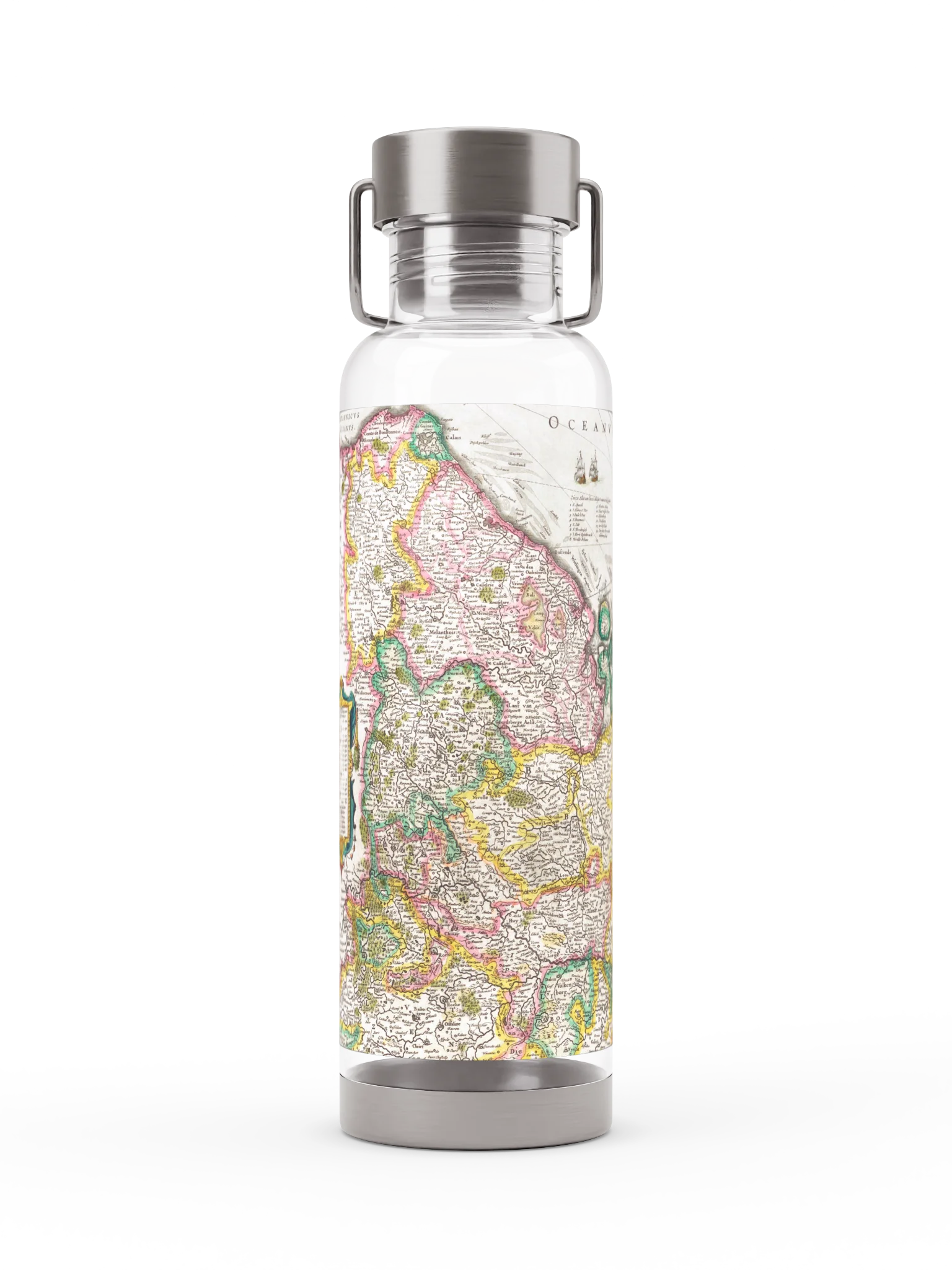 Historic Coastal Map Thor Sports Bottle product image (3)