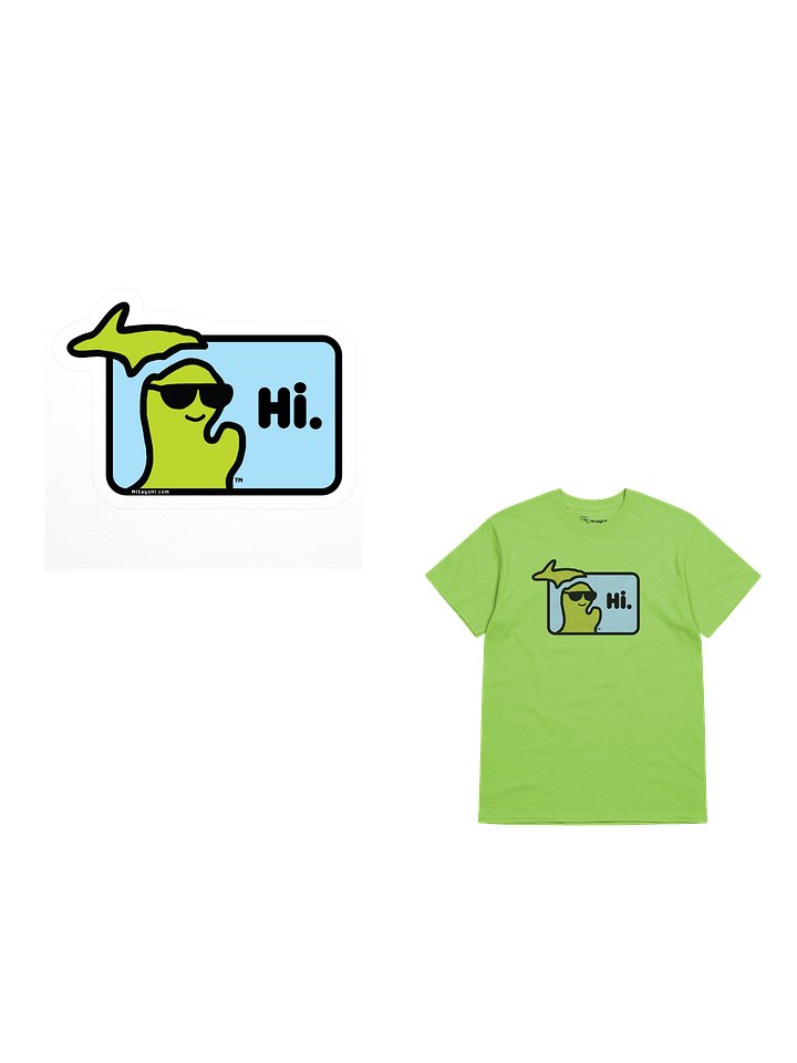 MI Says Hi™ Shirt & Sticker Bundle product image (1)