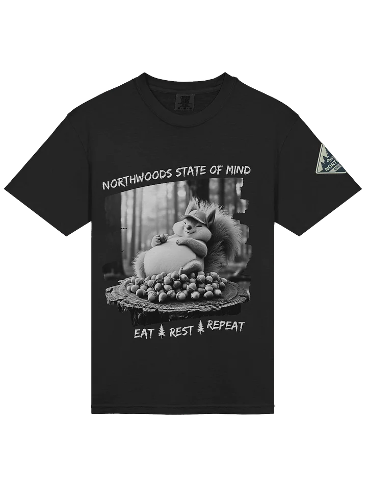 Northwoods State of Mind – Eat Rest Repeat Squirrel Shirt product image (1)