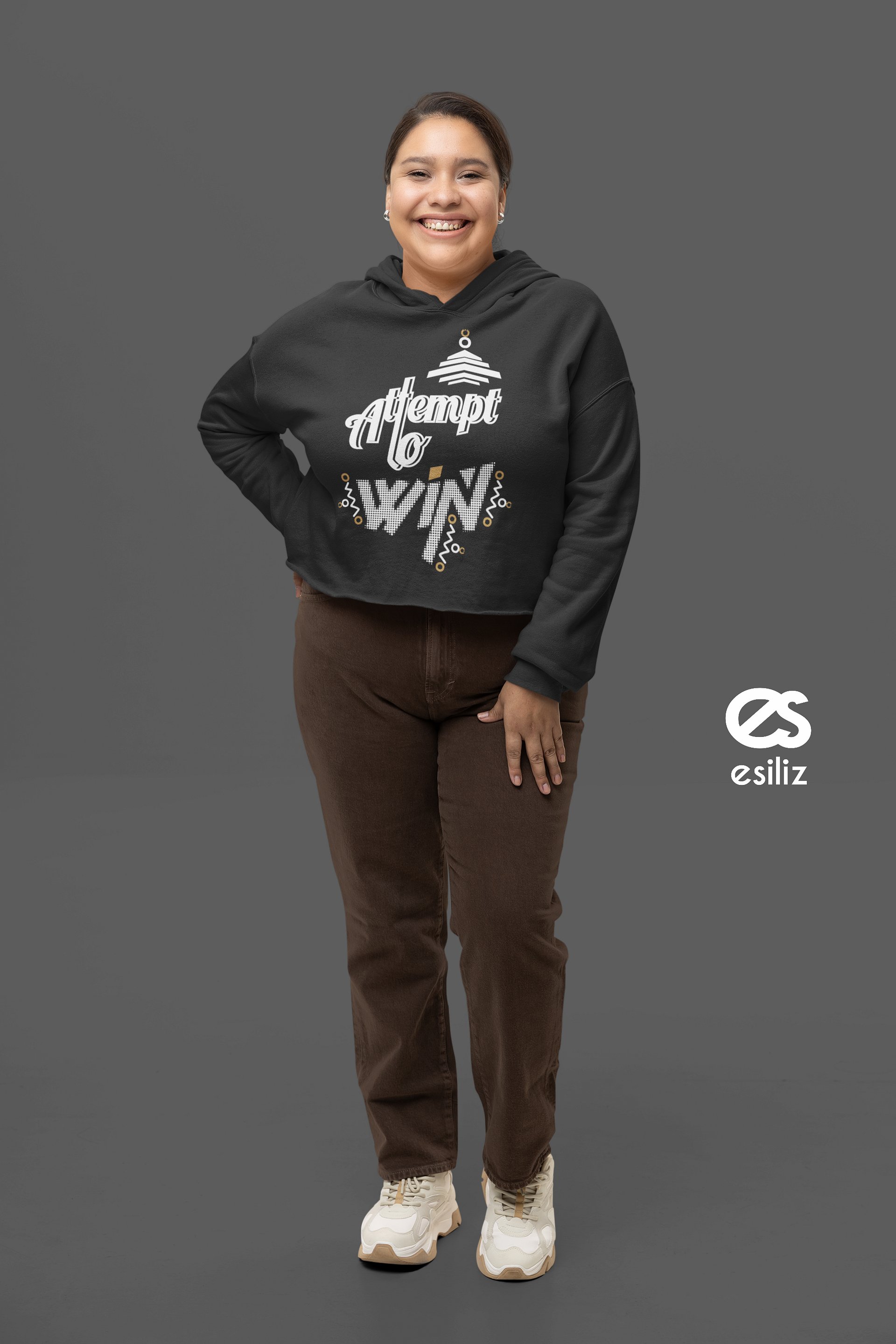 Attempt To Win Gamma Stylish Cropped Hoodie product image (5)