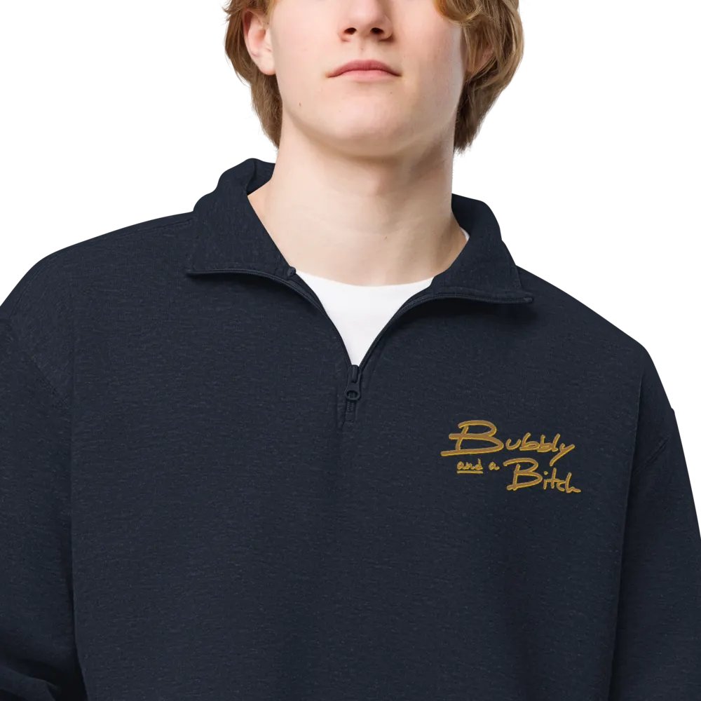Bubbly and a B*tch (honey shadow design) embroidered quarter zip product image (10)