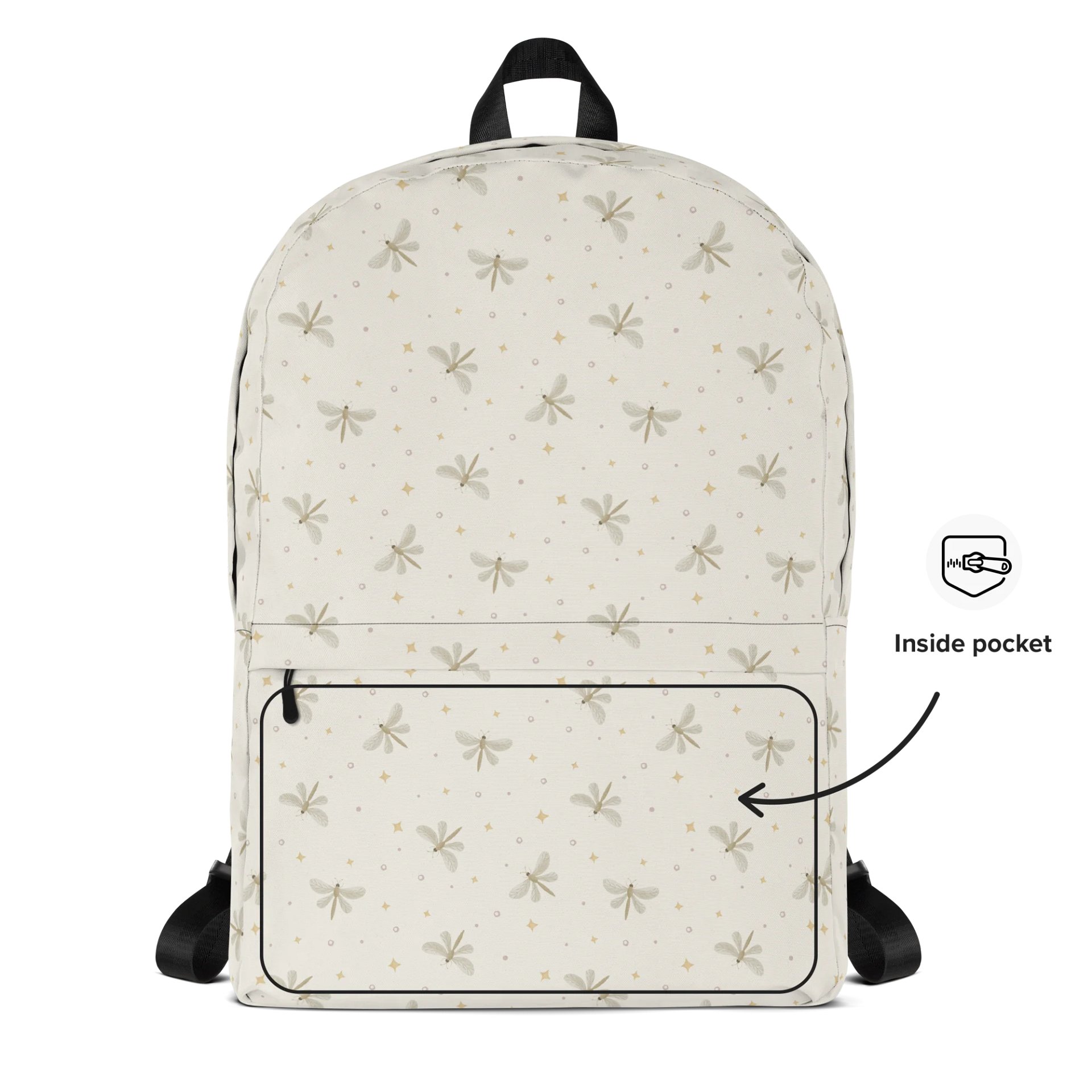 Serene Dragonflies All-Over Print Backpack product image (5)