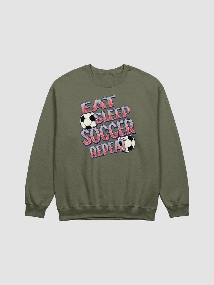 Eat Sleep Soccer Repeat Angle Stripes Classic Crewneck product image (11)