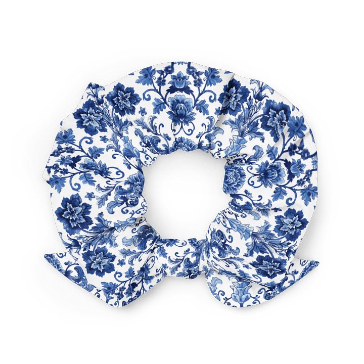 Blue Floral Porcelain Scrunchie product image (2)