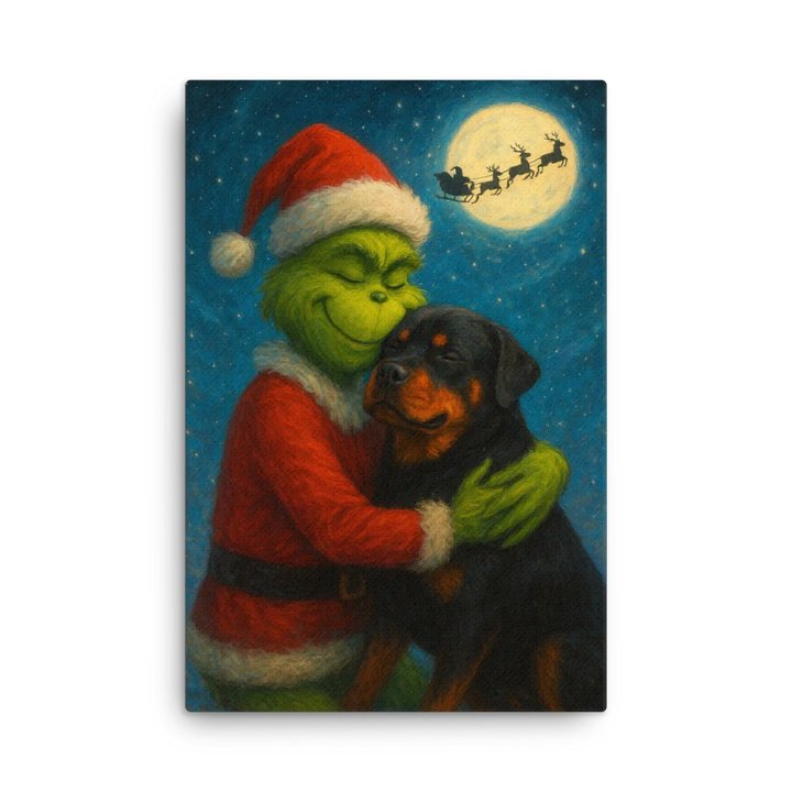 The Grinch Who Stole A Rottweiler Canvas Art product image (3)