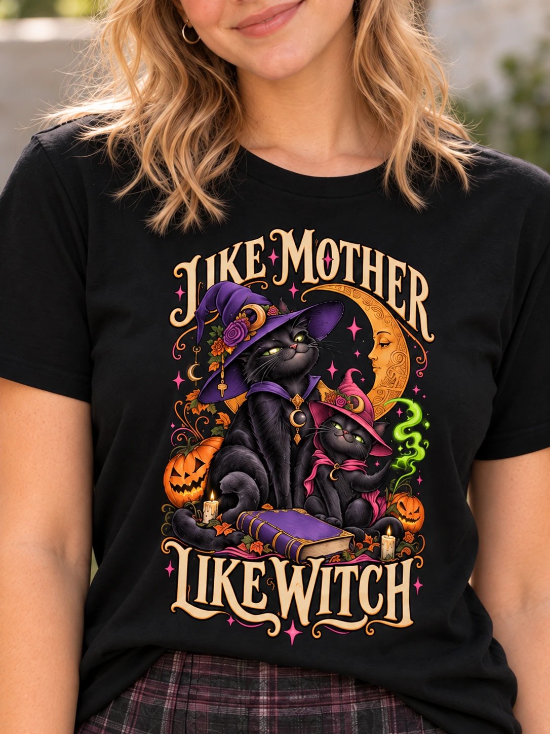 Mother Daughter Halloween T-Shirt – Like Mother, Like Witch product image (1)