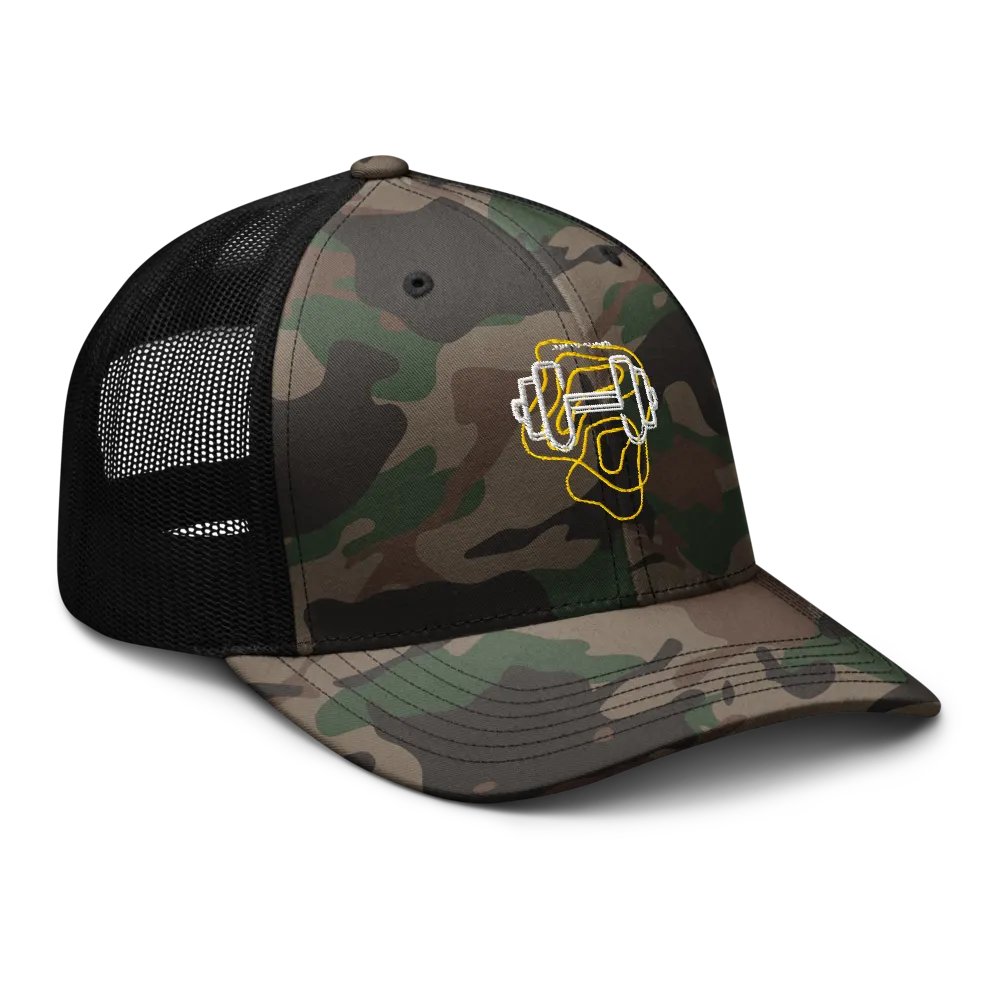 Dumbell Camo Trucker Hat product image (8)