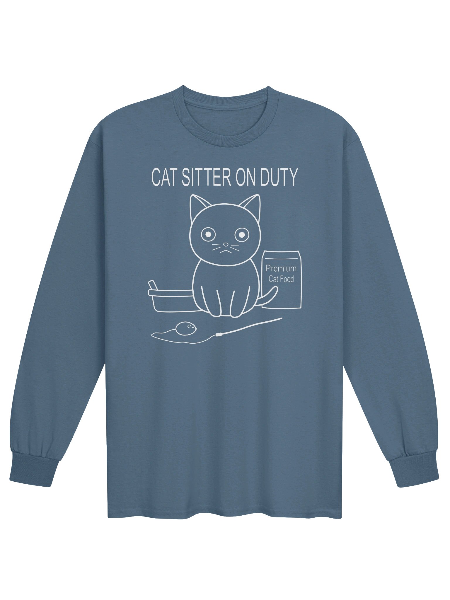 Cat Sitter on Duty - Unisex Adult Long Sleeve T-shirt product image (1)