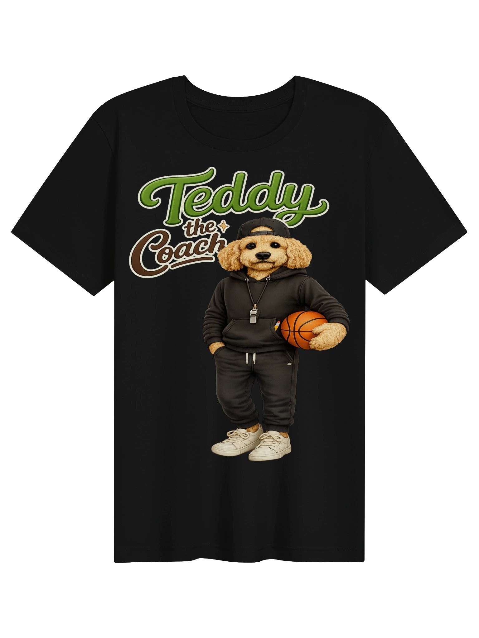 Teddy the Coach Basketball Dog Adult Tee product image (2)