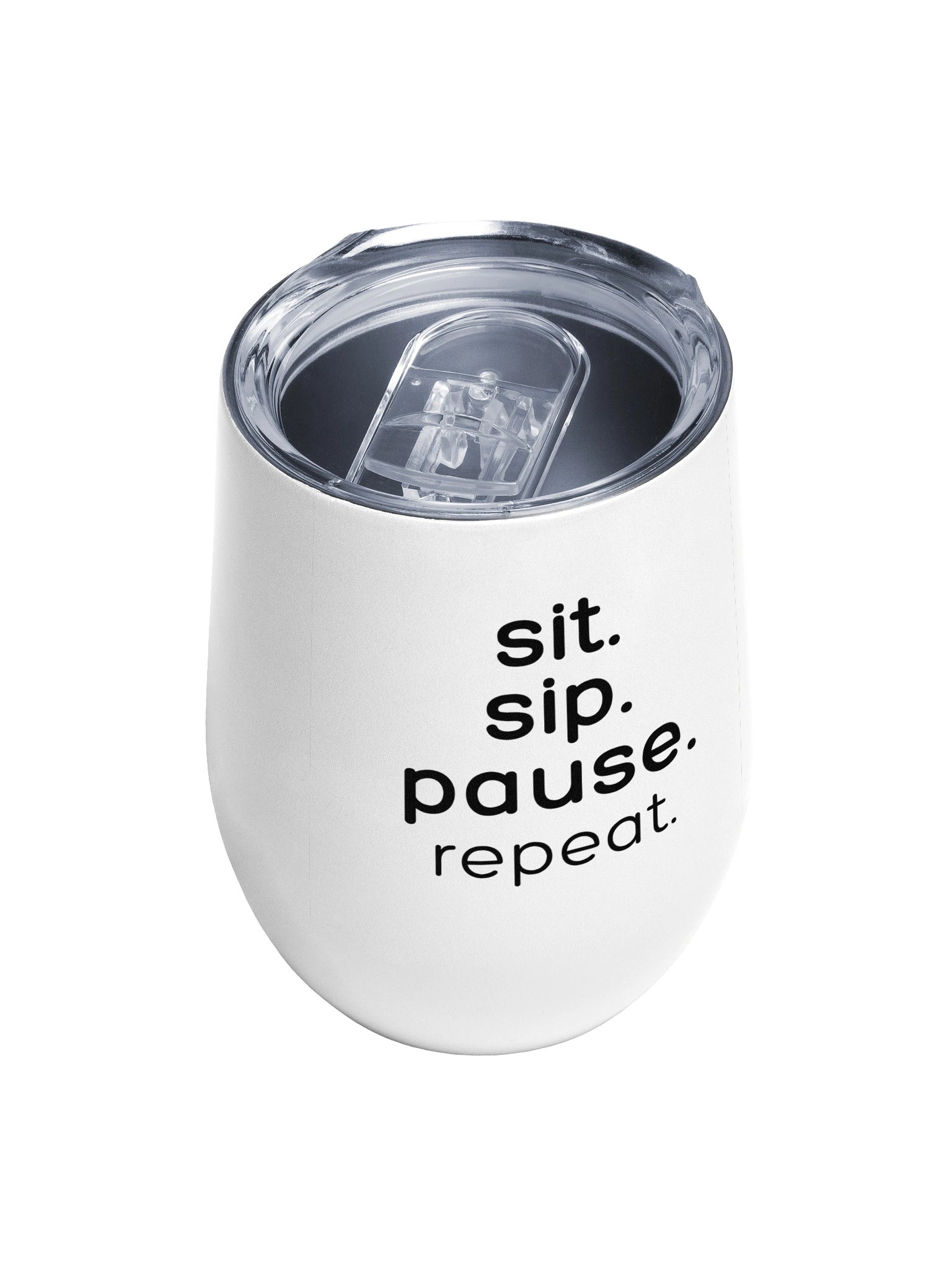 12 oz. Wine Tumbler - Sit. Sip. Pause. Repeat product image (4)