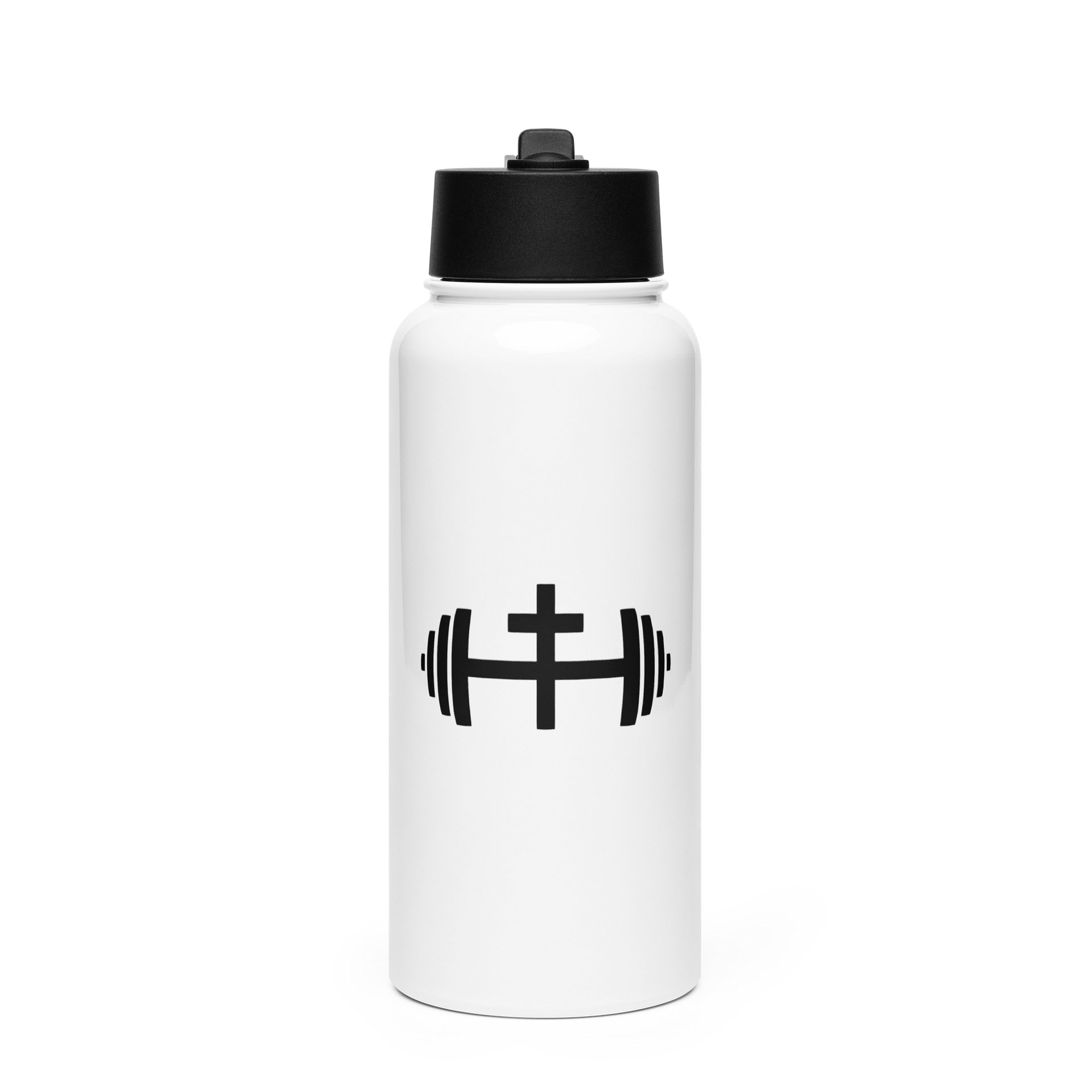 His House Stainless Steel Water Bottle with a Straw Lid - White product image (1)