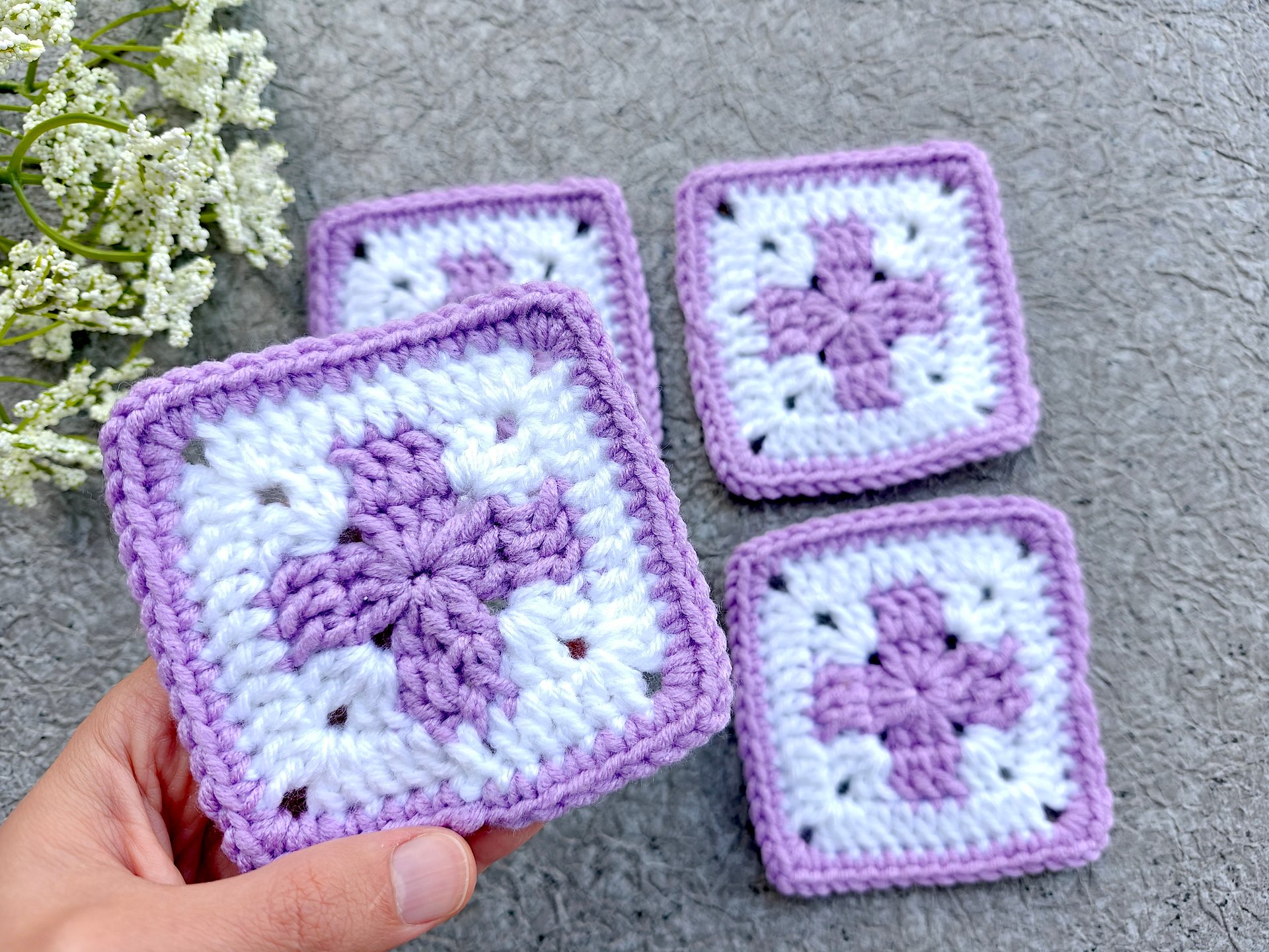 Crochet Cross Motif Granny Square Pattern product image (1)