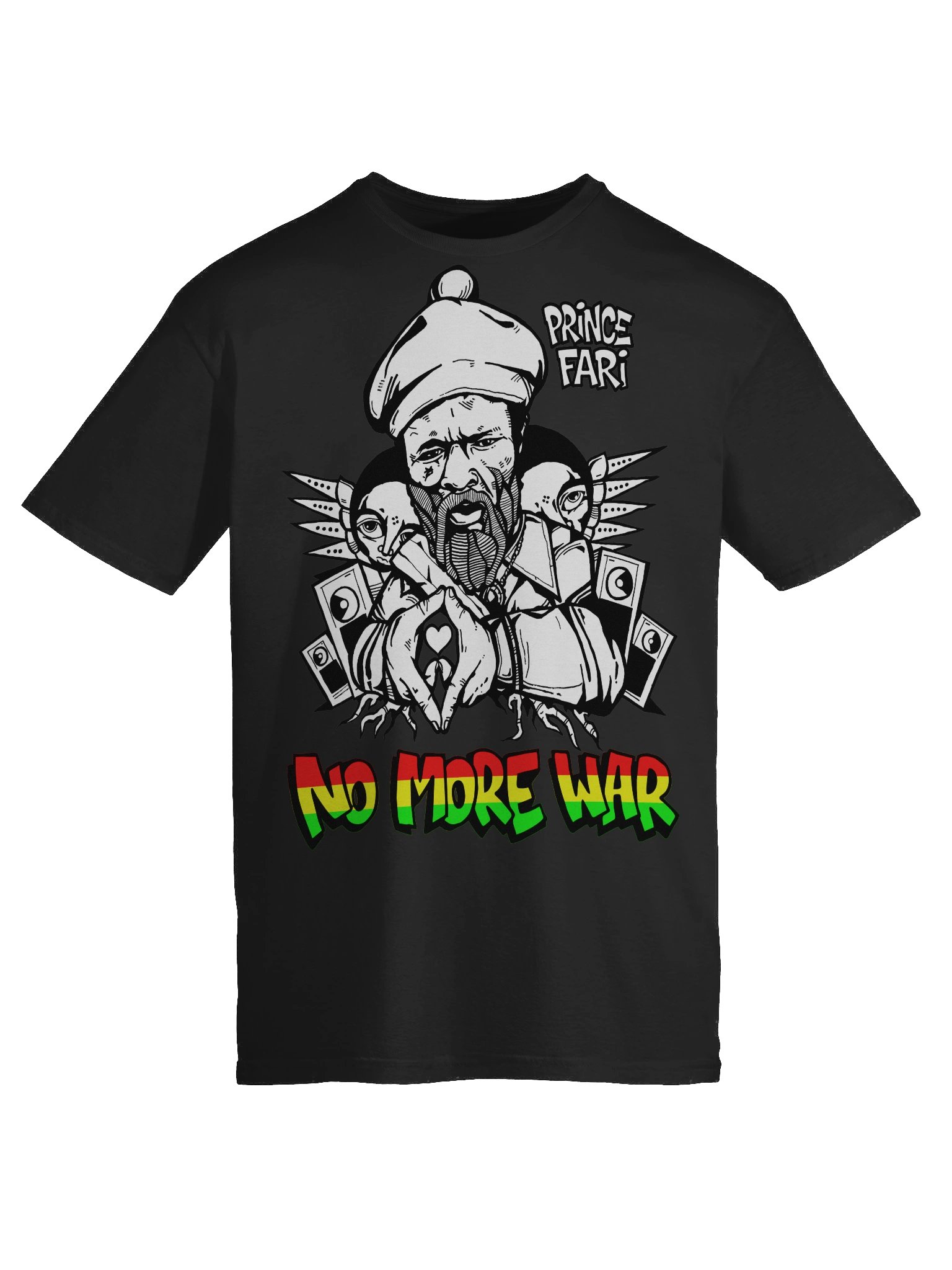 Prince Far I T-Shirt by RasTerms37 (Grey / Red Gold Green / Basic) product image (4)