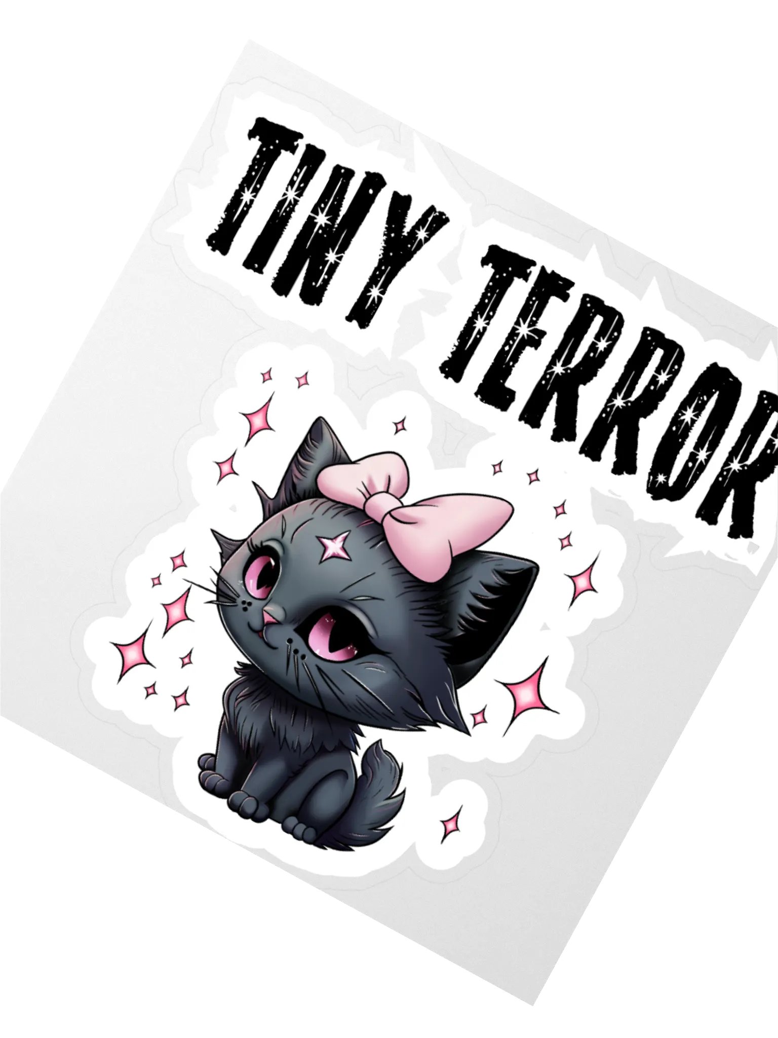 Tiny Terror Kiss Cut Stickers - With Words product image (6)