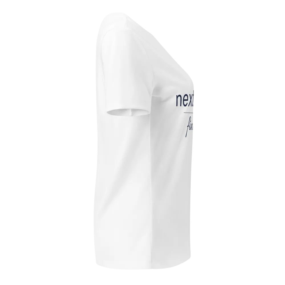 Relaxed V-Neck Tee with Navy Logotype product image (8)