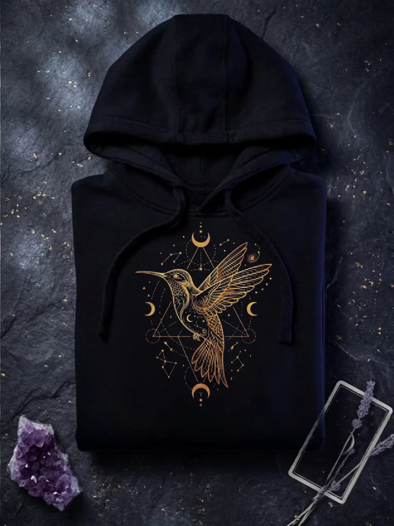 Mystical Hummingbird – Celestial Sacred Geometry & Constellation Art product image (1)