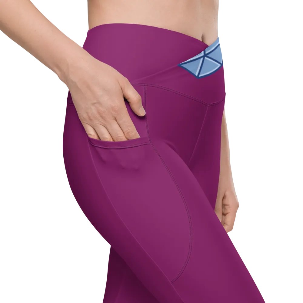 Sunset Purple Crossover Leggings with Pockets product image (8)