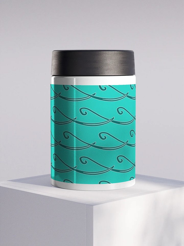 Party Time ! Teal Wave Stainless Steel Teal Koozie product image (1)