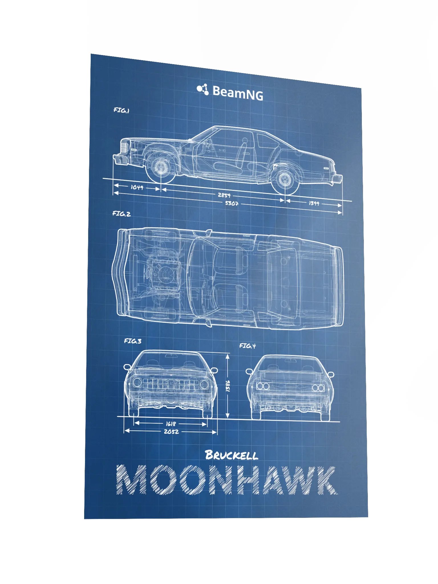 Bruckell Moonhawk Blueprint Poster product image (4)