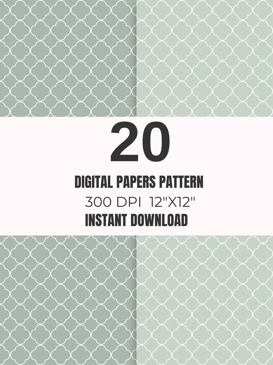 Pastel Pink & Sage Seamless Paper Pack 20 product image (12)