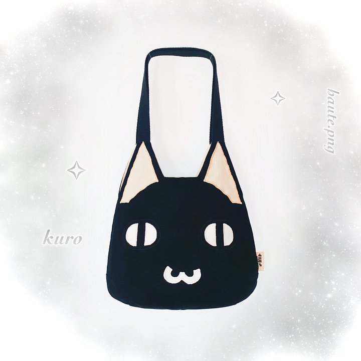 (made to order) kuro tote bag (small :3) product image (1)