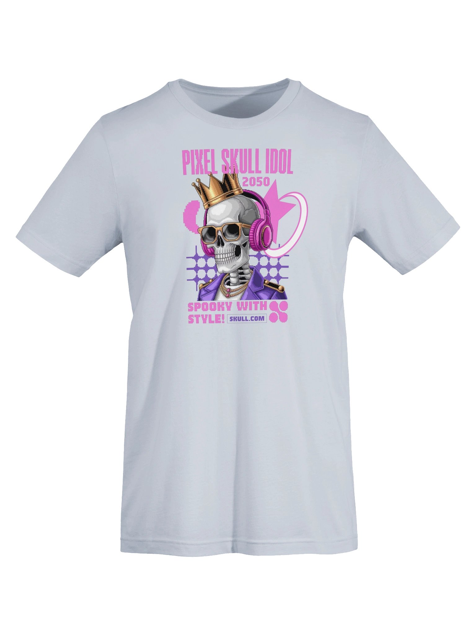Pixel Art Gothic Fashion Skull Graphic T-Shirt product image (49)