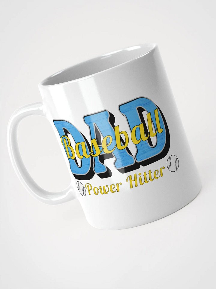 Dad Baseball Power Hitter Glossy Mug product image (2)
