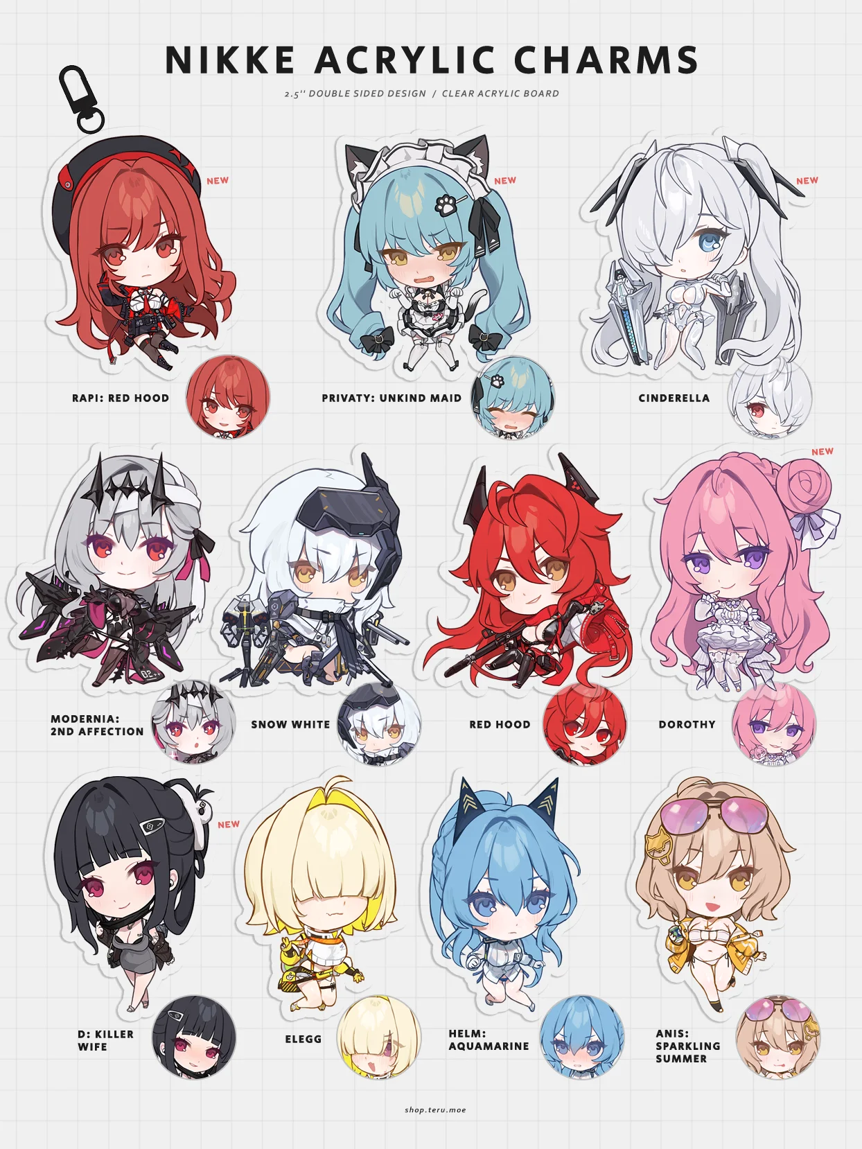 NIKKE Acrylic Charms Vol.2 product image (1)