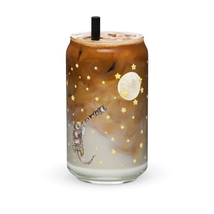 Good Friends Are Like Stars Glass Can Tumbler | 16oz Friendship-Themed Drinkware | Adorable Starry Night Design product image (1)