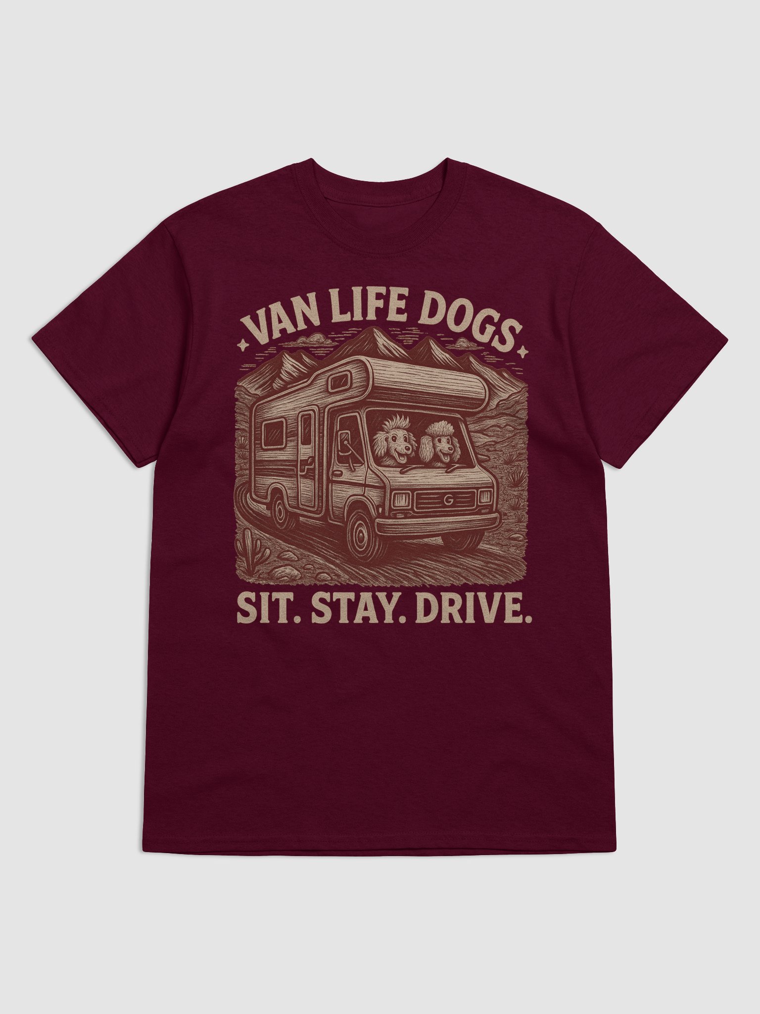 Van Life Dogs Tee - Road Trip Tshirt - Motorhome Pets Shirt product image (5)
