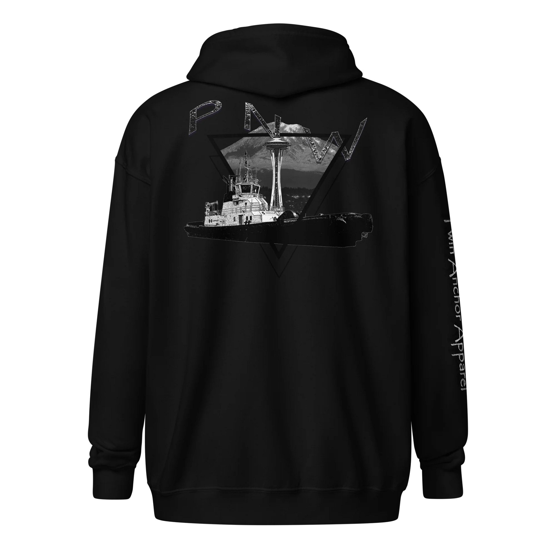 PNW T-Mt Raine & Tug Response – Maritime Heritage | Twin Anchor Apparel Fog Harbor Line product image (1)