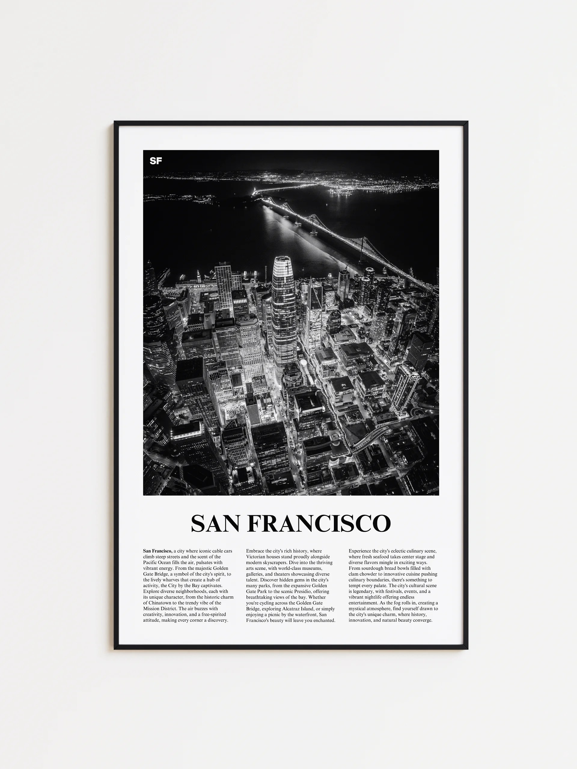 San Francisco 04 Newspaper Poster | Framed product image (1)
