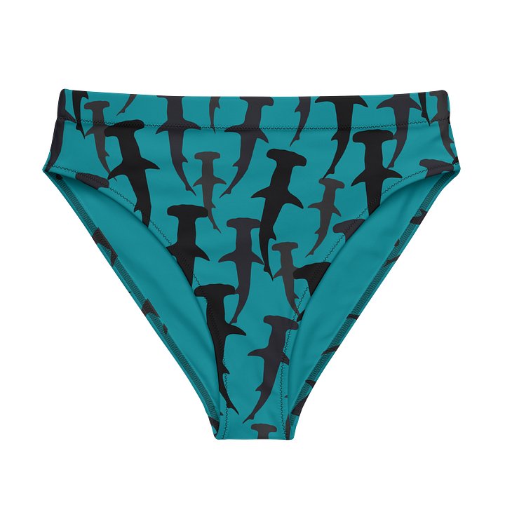 Hammerhead Sharks - Mid Ocean - Recycled Polyester - High Waisted Bikini Bottom product image (1)