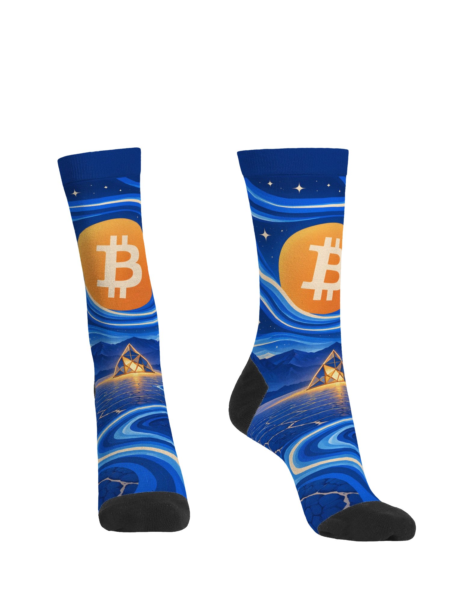 Midnight Playa Bitcoin Crew Socks product image (2)