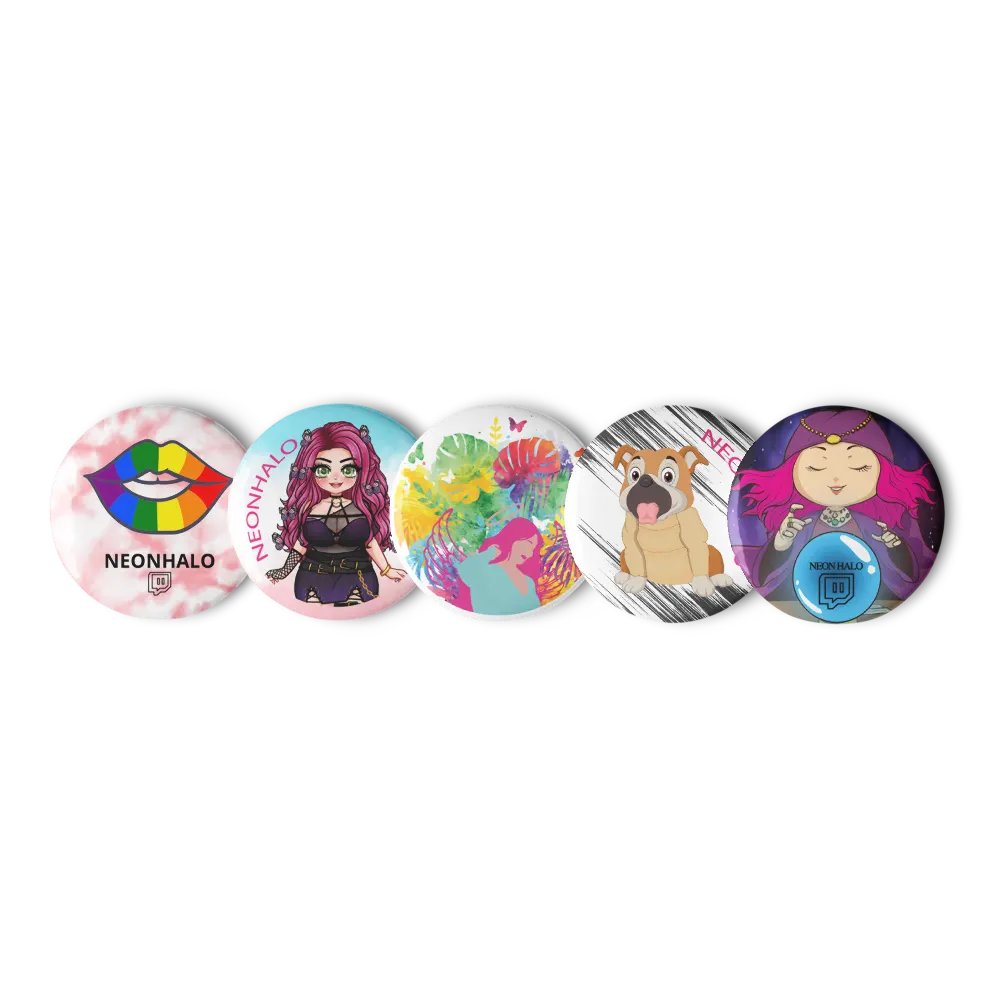 Neon Halo 5 Pin Button Set product image (5)