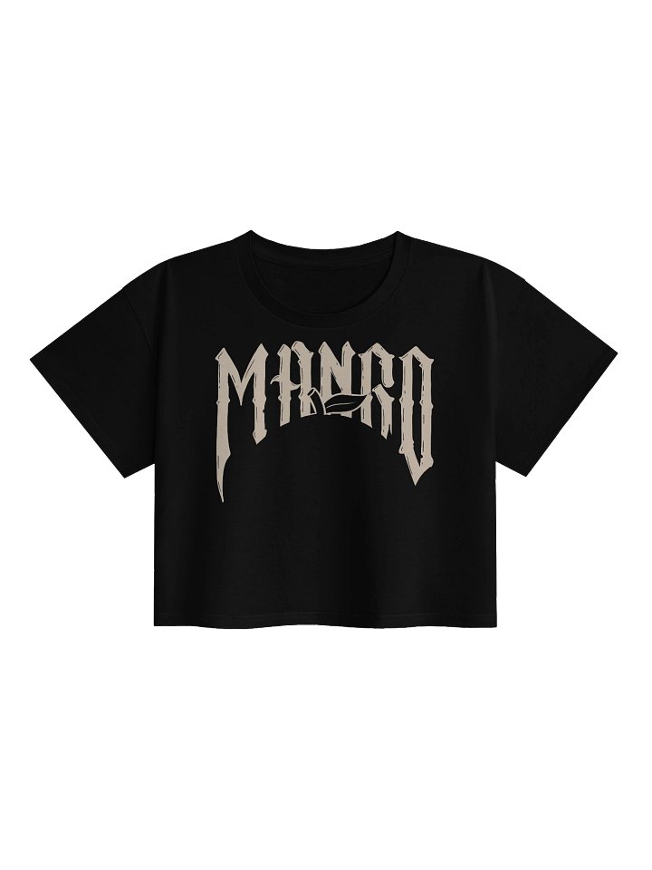 Creepy Mango Cream Text Print - Crop Top product image (1)