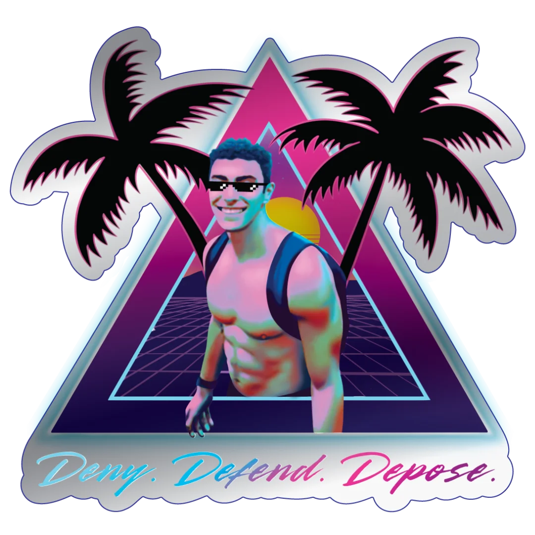 Vaporwave Vigilante Sticker product image (1)