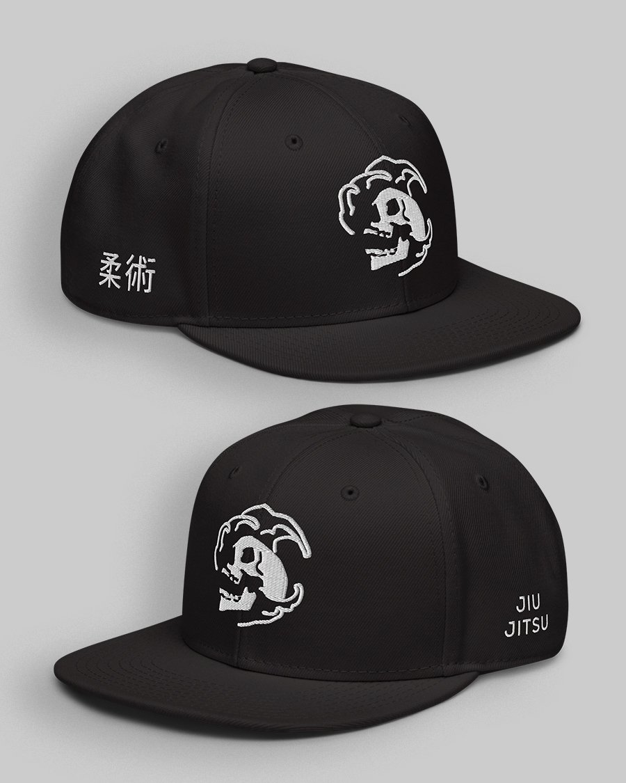Jiu Jitsu Skull Embroidered Snapback | Black product image (1)