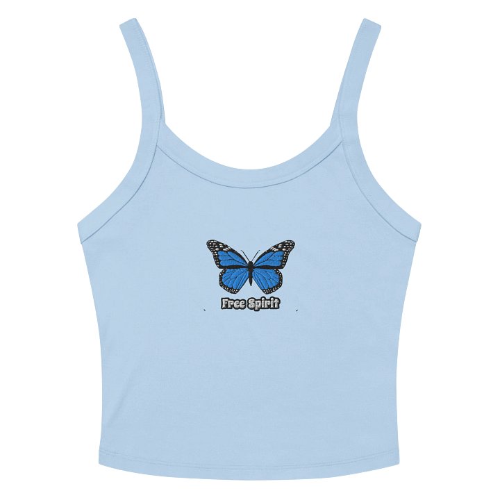Embroidered Free Spirit Blue Butterfly Tank product image (6)