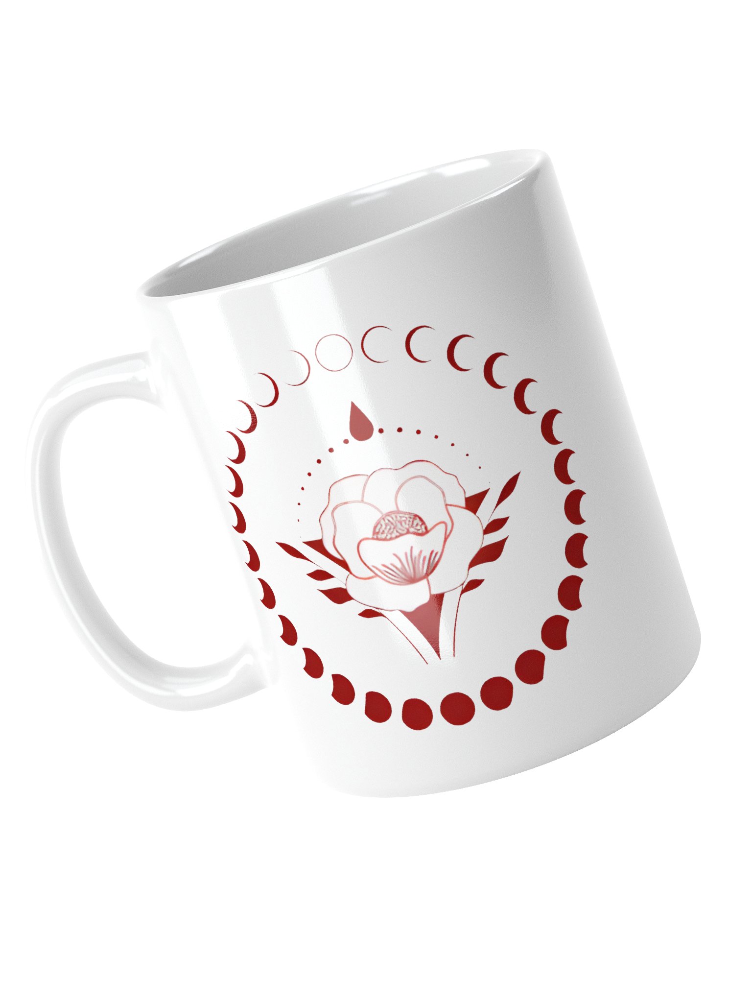 Full Moon Cycle Floral Coffee Mug | Well Women Rising product image (5)