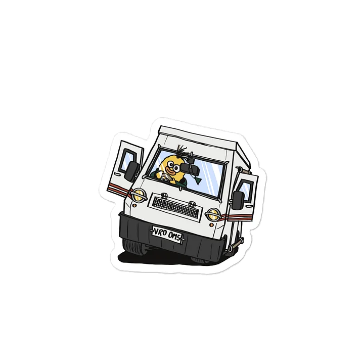 Wheelie Yellow vinyl bumper sticker! product image (2)