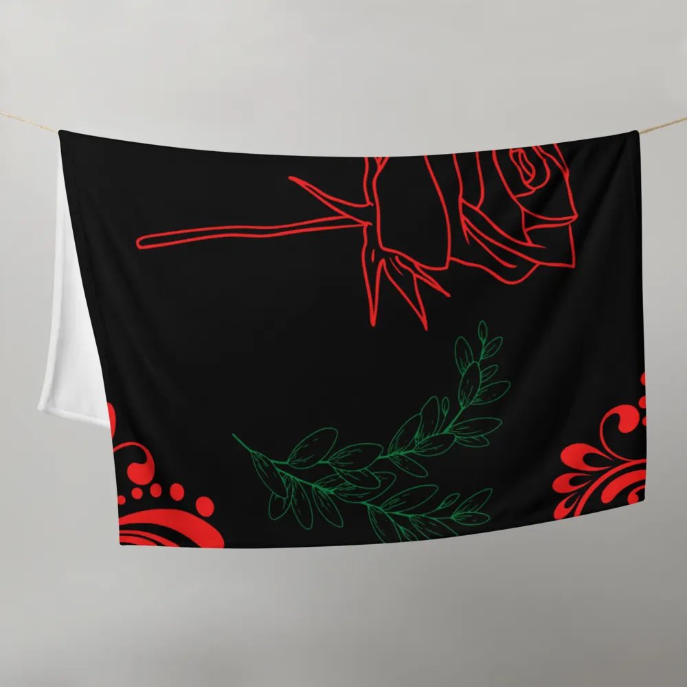 Gothic Floral Pattern Throw Blanket | Comfortable Throw Blanket product image (10)