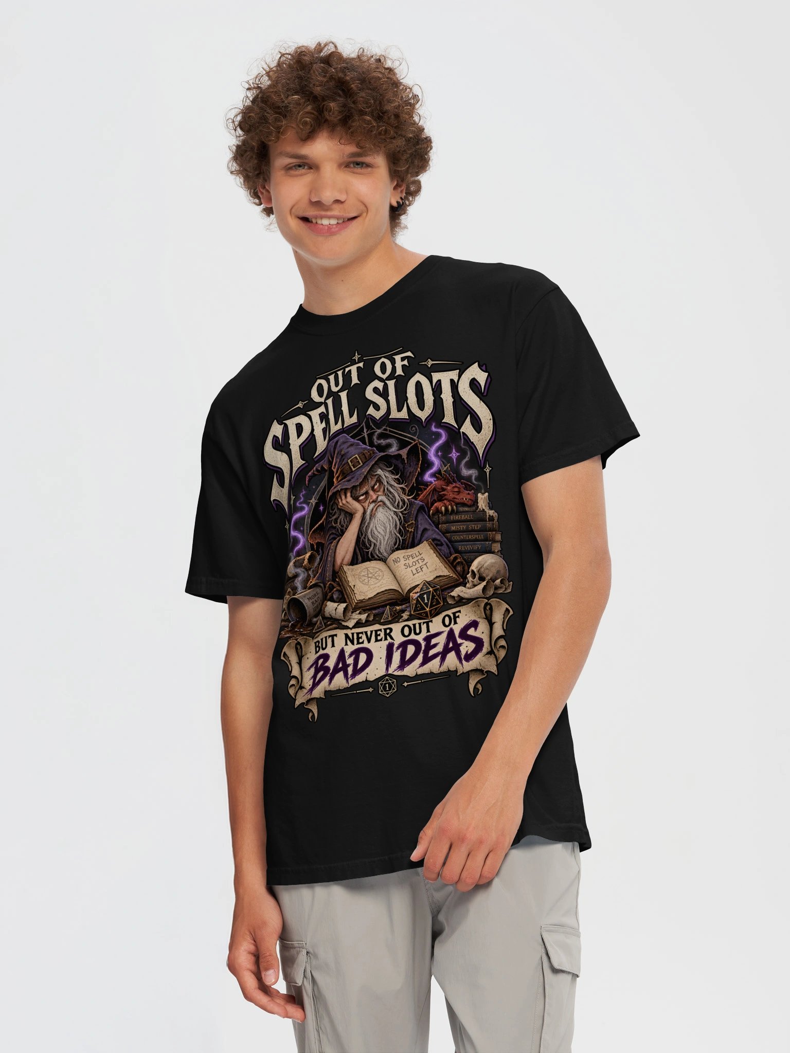 Out of Spell Slots Fantasy Wizard Tee product image (1)